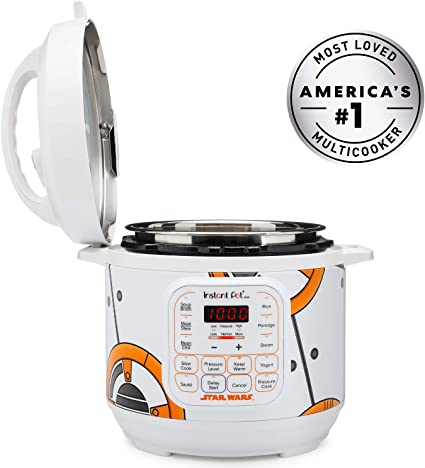 Photo 2 of nstant Pot 110-0033-01 3Qt Star Wars Duo Mini 3-Qt. Pressure Cooker, White-BB-8