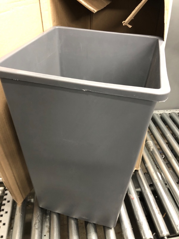 Photo 2 of AmazonCommercial 25 Gallon Square Waste Container, Grey