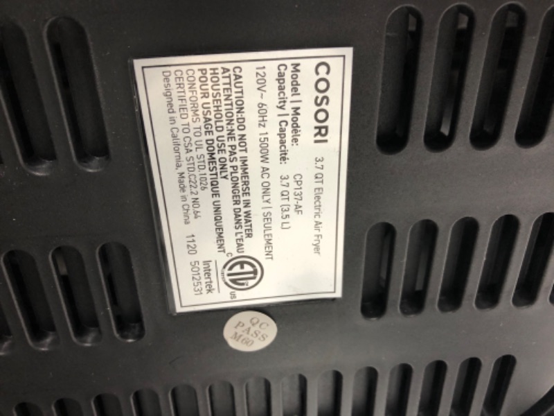 Photo 2 of Air fryer cosori 