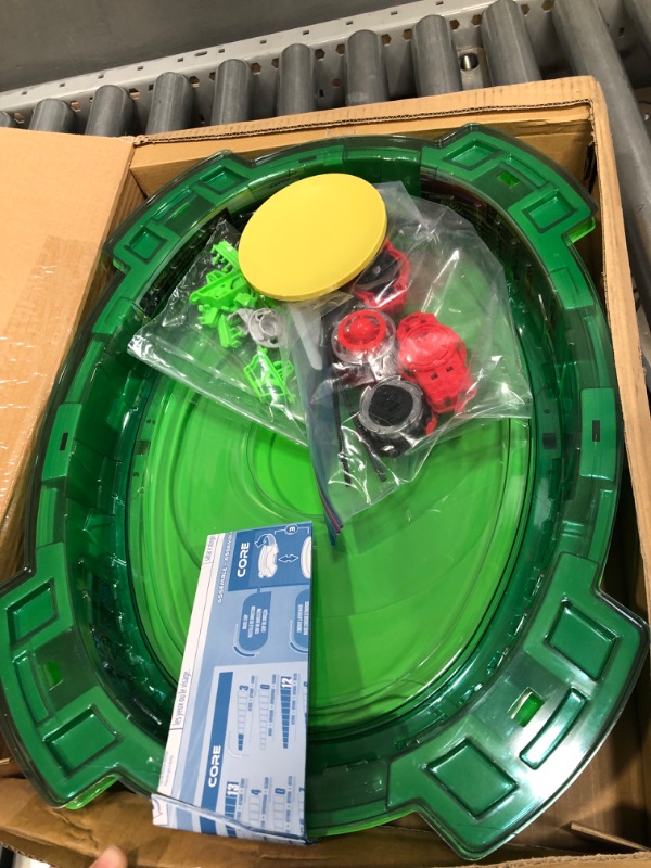 Photo 2 of BEYBLADE Burst QuadDrive Interstellar Drop Battle Set, Set Stadium, 2 Battling Tops and 2 Launchers, Toys for 8 Year Old Boys & Girls & Up