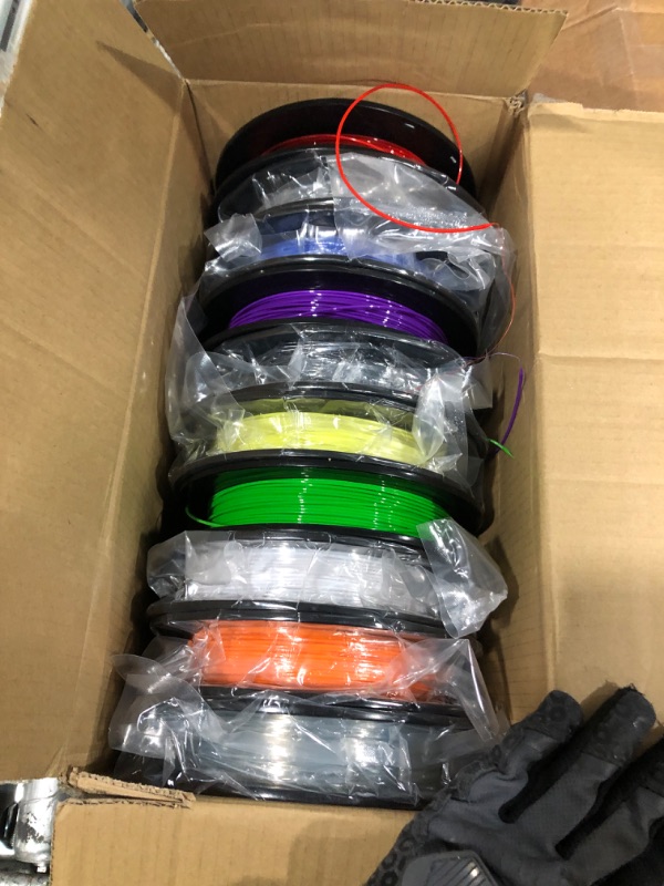 Photo 2 of PETG 3D Printer Filament 1.75mm 10 Packs 0.5kg Bundle, dikale No Tangle Assorted Colors Multipack Filament, 500g per Spool, 10 Spools Set, in Total Weight 5 kg (11 lbs) 10 Colors PETG