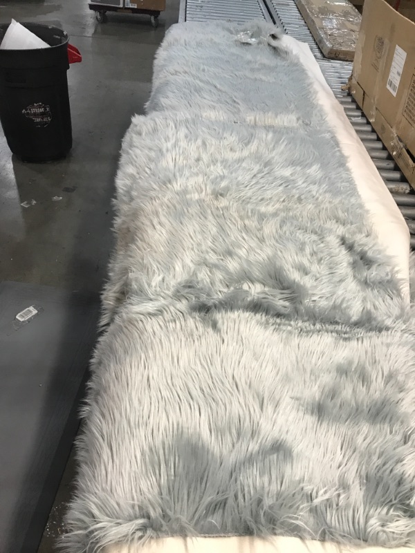 Photo 2 of 12x9 Grey Fluffy Rug Plush