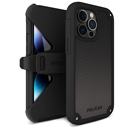 Photo 1 of Pelican Shield Kevlar Series - iPhone 14 Pro Max Case 6.7" [Compatible with MagSafe] [21FT Military Grade Drop Protection] Magnetic Charging iPhone