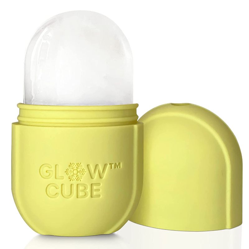 Photo 1 of Glow Cube Ice Roller For Face Eyes and Neck To Brighten Skin & Enhance Your Natural Glow/Reusable Facial Treatment to Tighten & Tone Skin & De-Puff The Eye Area (Yellow)
