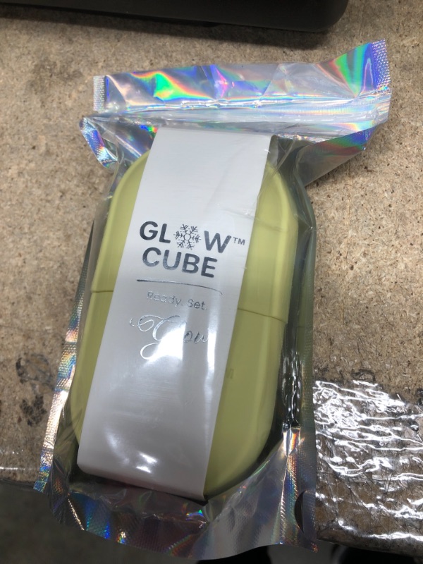 Photo 2 of Glow Cube Ice Roller For Face Eyes and Neck To Brighten Skin & Enhance Your Natural Glow/Reusable Facial Treatment to Tighten & Tone Skin & De-Puff The Eye Area (Yellow)
