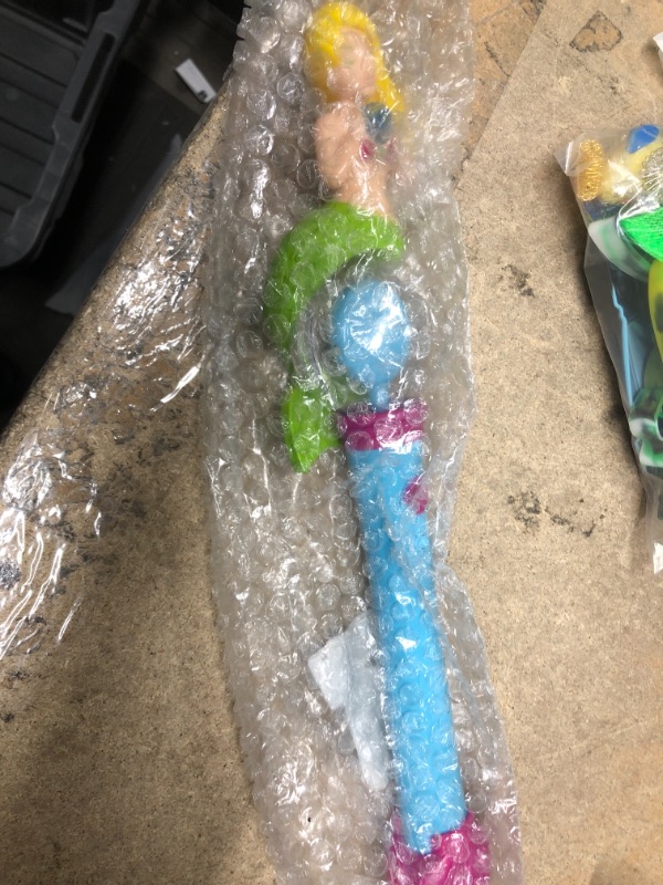 Photo 2 of ArtCreativity Multi-Color Spinning Mermaid Wand with LED Handle | 15.5” Light Up Princess Wand for kids | Fun Pretend Play Prop | Batteries Included | Best Birthday Gift for Boys and Girls