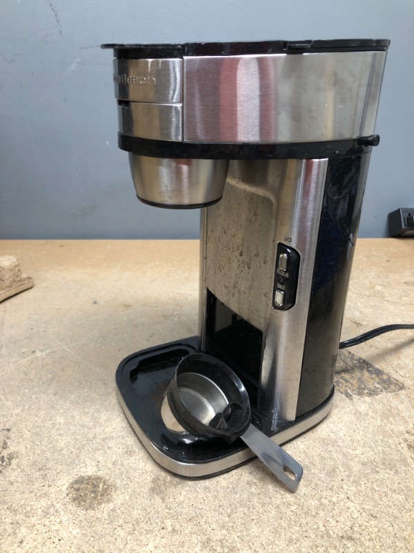 Photo 2 of **MISSING PARTS** Hamilton Beach The Scoop Single Serve Coffee Maker & Fast Grounds Brewer, Brews in Minutes, 8-14oz. Cups, Stainless Steel The Scoop Brewer