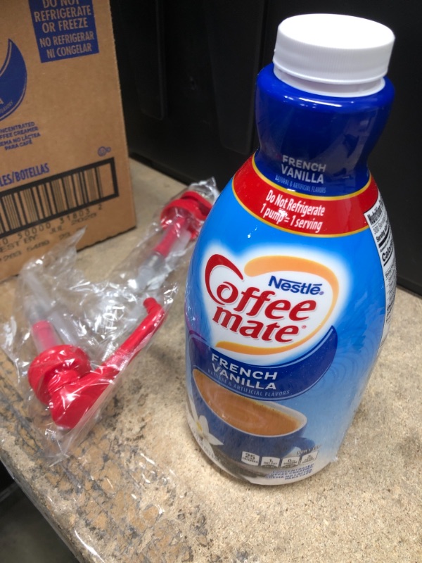 Photo 2 of ** EXP DATE JUL 2023** Nestle® Carnation® Coffee-mate® Pump Dispenser CREAMER,PUMP,FRNCH VANILA 558 