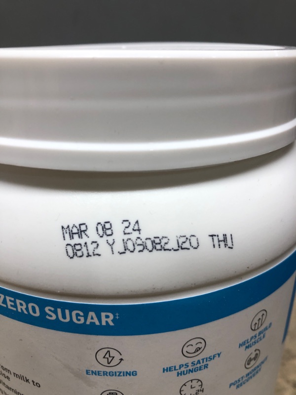 Photo 1 of **expiration date: 03/08/2024**
Muscle Milk Zero Protein Powder, Vanilla Crème, 1.85 Pound, 25 Servings, 15g Protein, Zero Sugar, 100 Calories, Calcium, Vitamins A, C & D, NSF Certified for Sport, Packaging May Vary