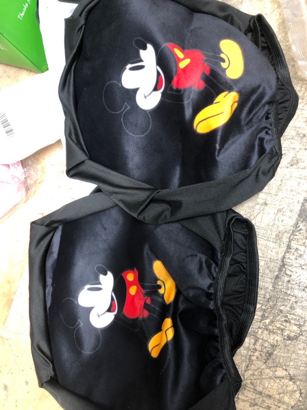 Photo 2 of luoji 2 Pack for Mickey Mouse Headrest Cover Soft Breathable Cotton Fabric Car Seat Head Rest Cover Universal Fit for All Models forMickey