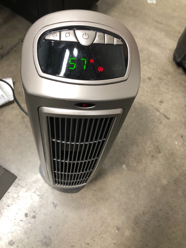 Photo 2 of Lasko 1500W Digital Ceramic Space Heater with Remote, 755320, Silver