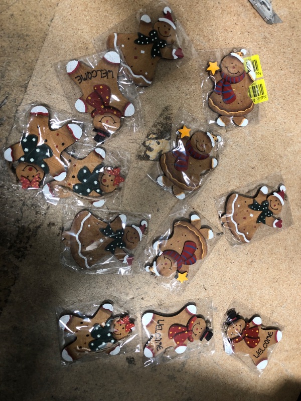 Photo 1 of 12 pack Assorted Gingerbread Ornaments 