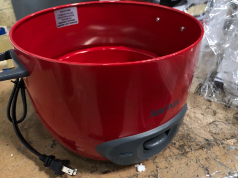Photo 3 of **INCOMPLETE AND BROKEN** Aroma Housewares 14-Cup (Cooked) (7-Cup UNCOOKED) Pot Style Rice Cooker and Food Steamer (ARC-747-1NGR) , Red and West Bend 82515b Theater Style Hot Popcorn Popper Machine with Nonstick Kettle I