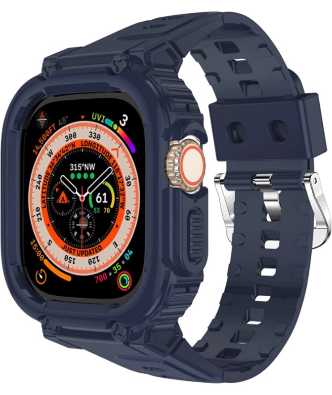 Photo 1 of Nxtudy Bands for Apple Watch Ultra 49mm, Rugged Protective Case with Strap Bands for iwatch Ultra 49mm