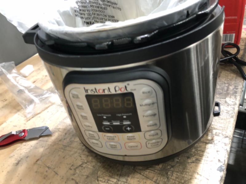 Photo 5 of *MISSING HANDLE DOES NOT TURN ON PARTS ONLY* Instant Pot Duo 7-in-1 Electric Pressure Cooker, Slow Cooker, Rice Cooker, Steamer, Sauté, Yogurt Maker, Warmer & Sterilizer, Includes App With Over 800 Recipes, Stainless Steel, 6 Quart 6QT Duo Pressure Cooker