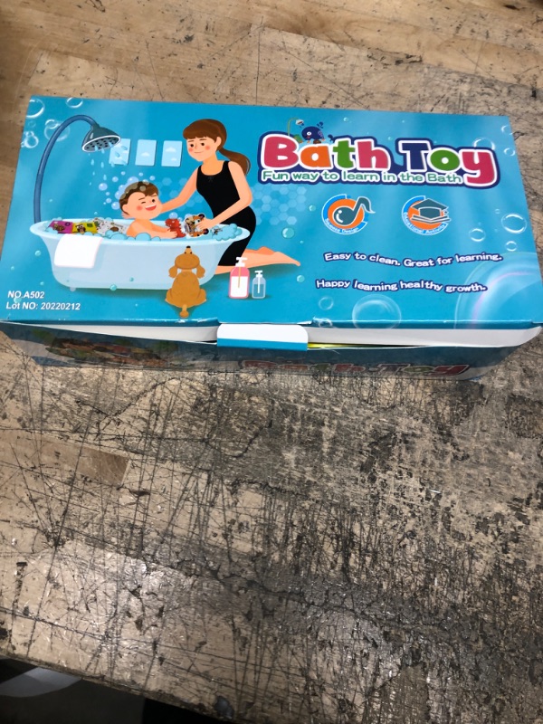 Photo 2 of Baby Bath Toys, Bath Books Interactive Bathtub Toys, Waterproof Soft Baby Shower Books for Toddlers, Early Learning Educational Toys Gifts for Baby Boys Girls 4 5 Years Old