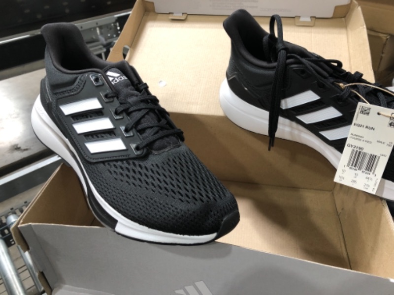 Photo 2 of adidas Men's Eq21 Running Shoe 10.5 Black/White/Grey