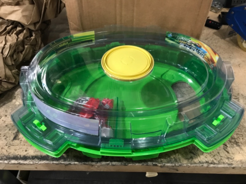 Photo 2 of BEYBLADE Burst QuadDrive Interstellar Drop Battle Set, Set Stadium, 2 Battling Tops and 2 Launchers, Toys for 8 Year Old Boys & Girls & Up