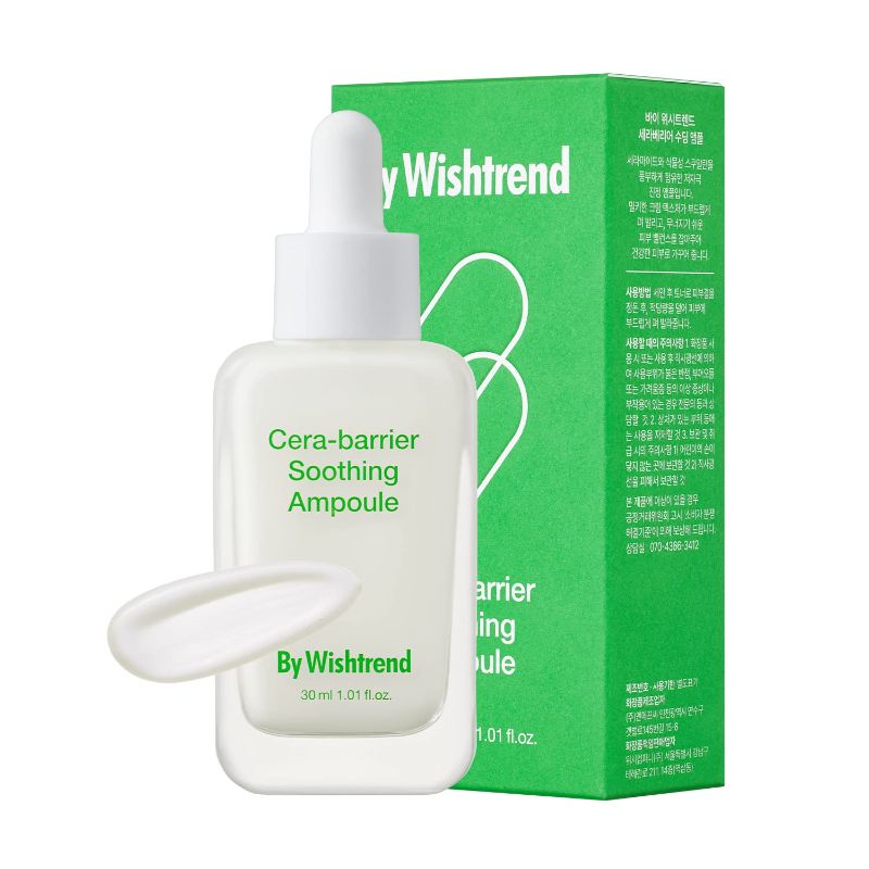 Photo 1 of [By Wishtrend] Cera-Barrier Soothing Ampoule 30ml, Lightweight, Soothing, Centella asiatica, Ceramide, Peptides
