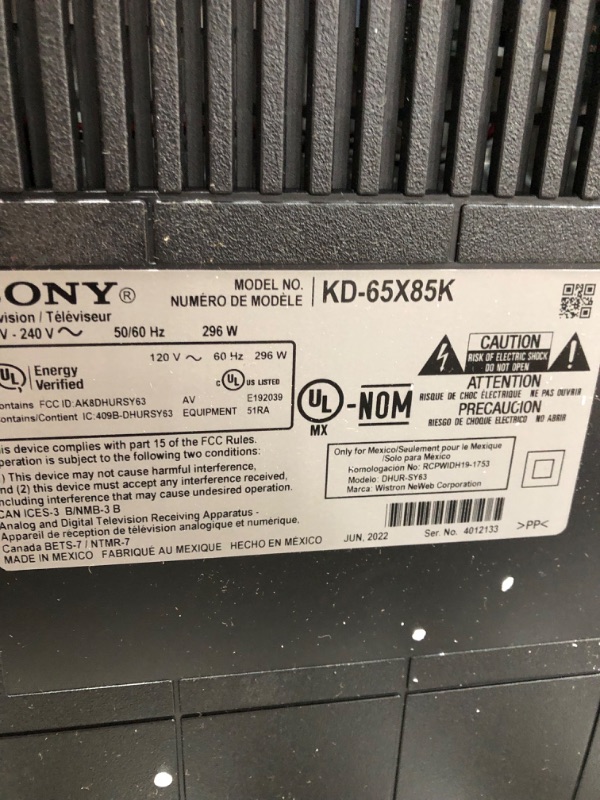 Photo 5 of Sony 65 Inch 4K Ultra HD TV X85K Series: LED Smart Google TV with Dolby Vision HDR and Native 120HZ Refresh Rate KD65X85K- 2022 Model
