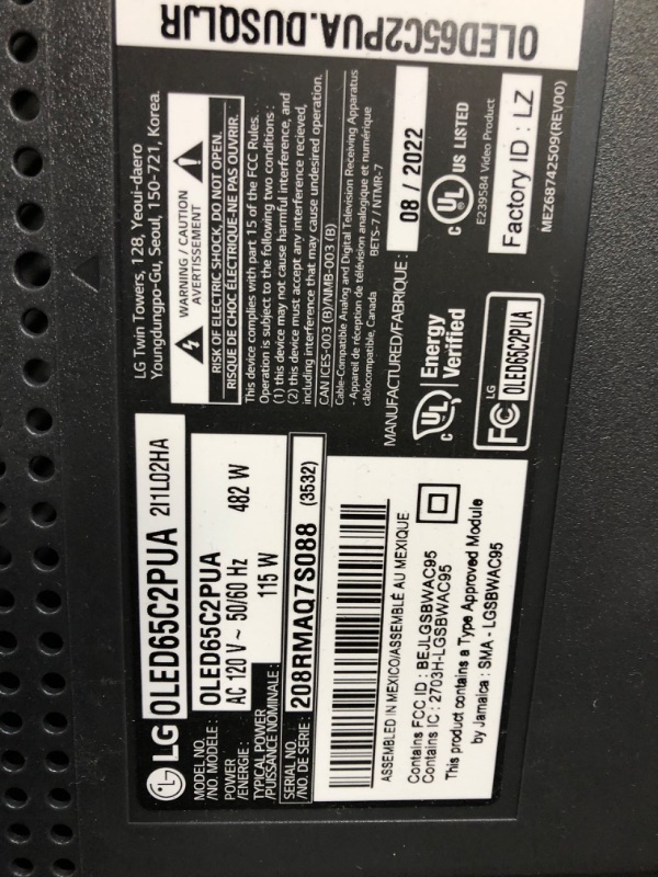Photo 1 of LG C2 Series 65-Inch Class OLED evo Gallery Edition Smart TV OLED65C2PUA, 2022 - AI-Powered 4K, Alexa Built-in
