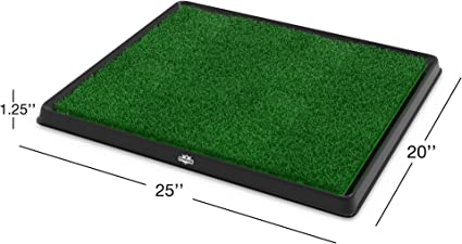 Photo 2 of Artificial Grass Puppy Pee Pad for Dogs and Small Pets - 20x25 Reusable 3-Layer Training Potty Pad with Tray - Dog Housebreaking 