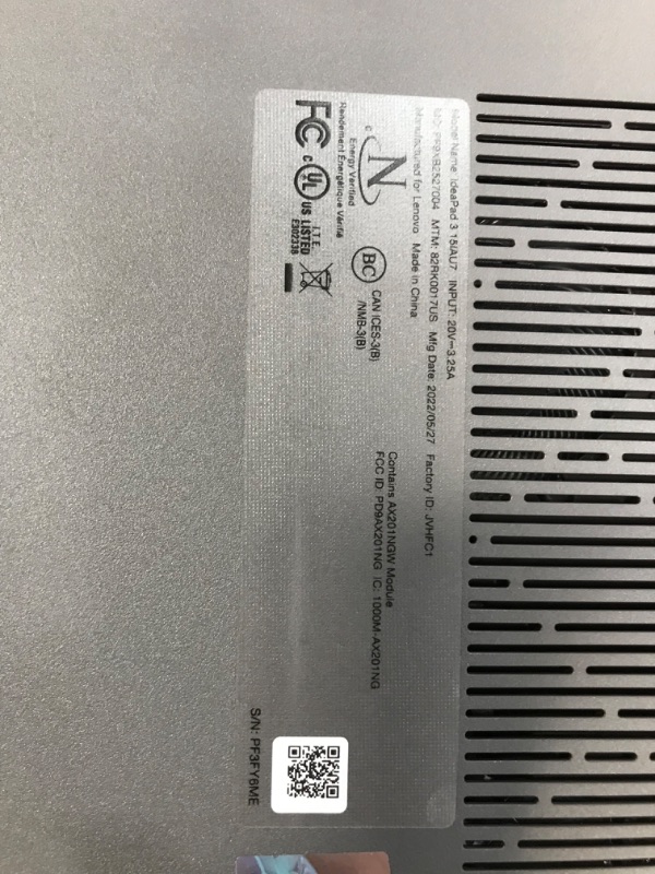 Photo 10 of MISSING CHARGER UNABLE TO VERIFY INTERNAL HARDWARE
Lenovo - 2022 - IdeaPad 3i - Essential Laptop Computer - Intel Core i5 12th Gen - 15.6" FHD Display - 8GB Memory - 512GB Storage - Windows 11 Pro
