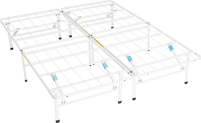 Photo 1 of 
Amazon Basics Foldable Metal Platform Bed Frame with Tool Free Setup, 14 Inches High, Queen, White
Size:Queen