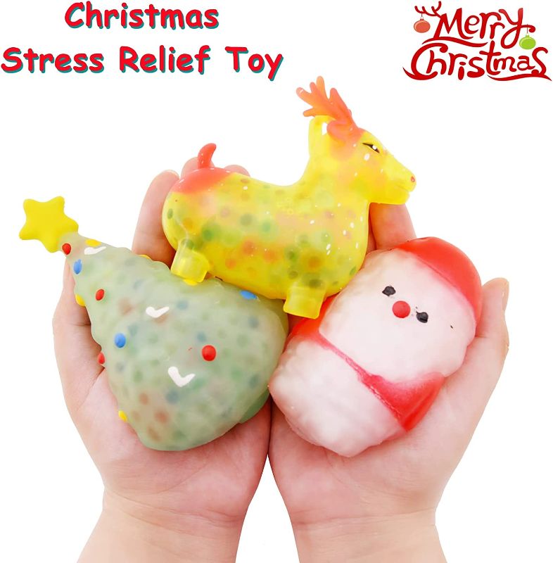 Photo 1 of Christmas Water Beads Stress Balls Fidget Toy Squishy Stress Relief Toys for Kids Boys Girls Toddlers Christmas Stocking Stuffers Gifts Party Favors
