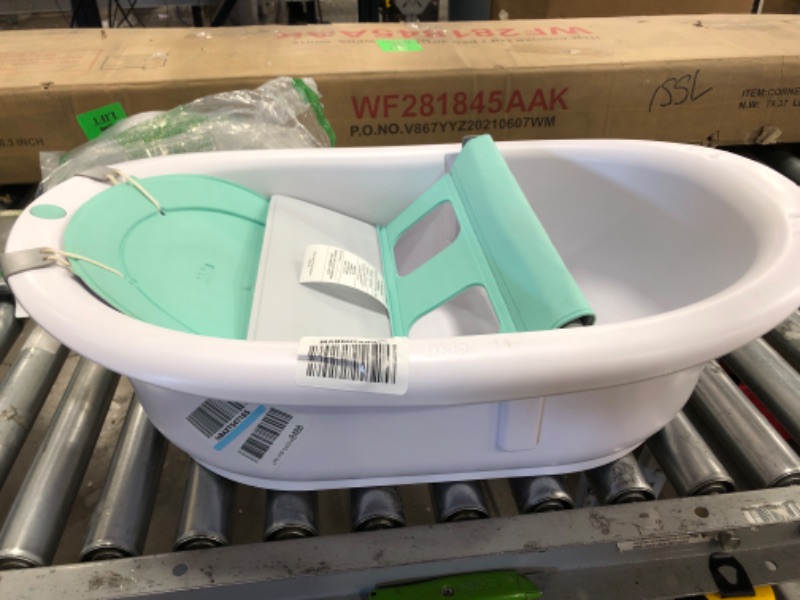 Photo 2 of 4-in-1 Grow-with-Me Bath Tub by Frida Baby Transforms Infant Bathtub to Toddler Bath Seat with Backrest for Assisted Sitting in Tub
