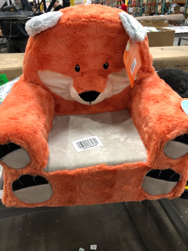 Photo 2 of Animal Adventure Orange Fox Soft Plush Children's Chair, Sweet Seats