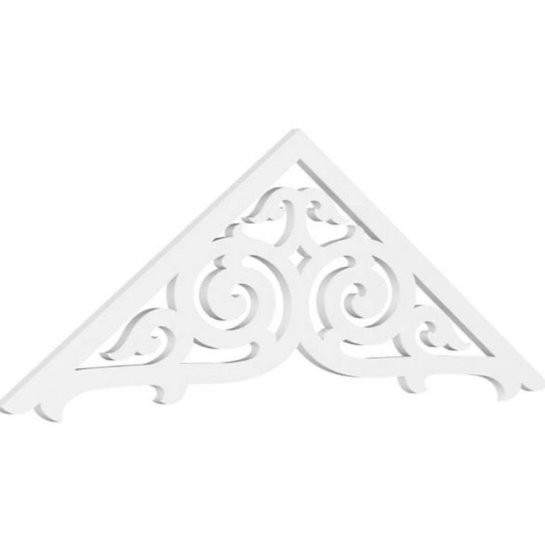 Photo 1 of 1 in. x 72 in. x 24 in. (8/12) Pitch Athens Gable Pediment Architectural Grade PVC Moulding