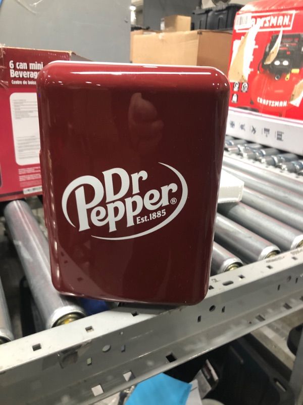 Photo 2 of **SEE NOTESS*
CURTIS MIS135DRP DR. PEPPER MINI PORTABLE COMPACT PERSONAL FRIDGE, MAROON
