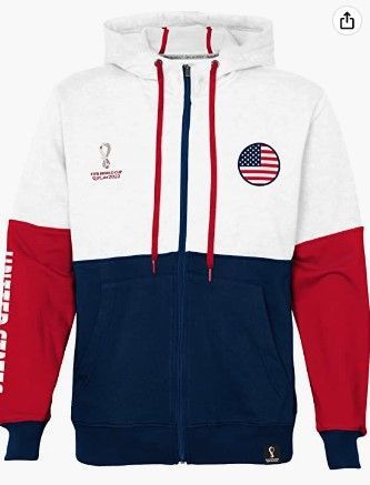 Photo 1 of Outerstuff Men's FIFA World Cup Country Contrast Panel Fleece Hood
SIZE LARGE