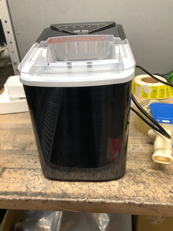 Photo 2 of ***PARTS ONLY*** Frigidaire EFIC123-SSBLACK Compact Countertop Ice Maker, 26lbs of Ice per day, Black Stainless Black Stainless Maker