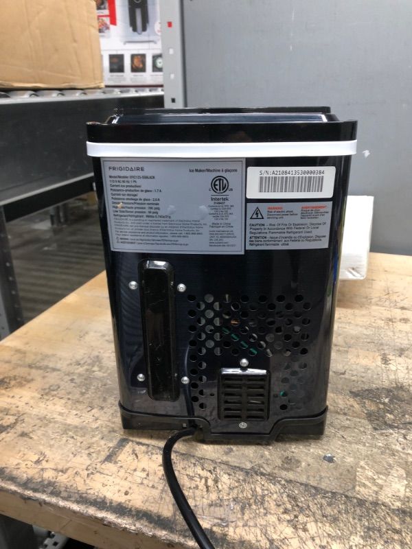 Photo 3 of ***PARTS ONLY*** Frigidaire EFIC123-SSBLACK Compact Countertop Ice Maker, 26lbs of Ice per day, Black Stainless Black Stainless Maker