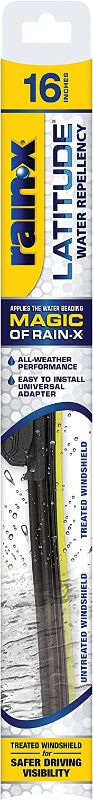 Photo 1 of Rain-X 5079276-2 Latitude 2-In-1 Water Repellent Wiper Blades, 16 Inch Windshield Wipers (Pack Of TWO), Automotive Replacement Windshield Wiper Blades With Patented Rain-X Water Repellency Formula 16"