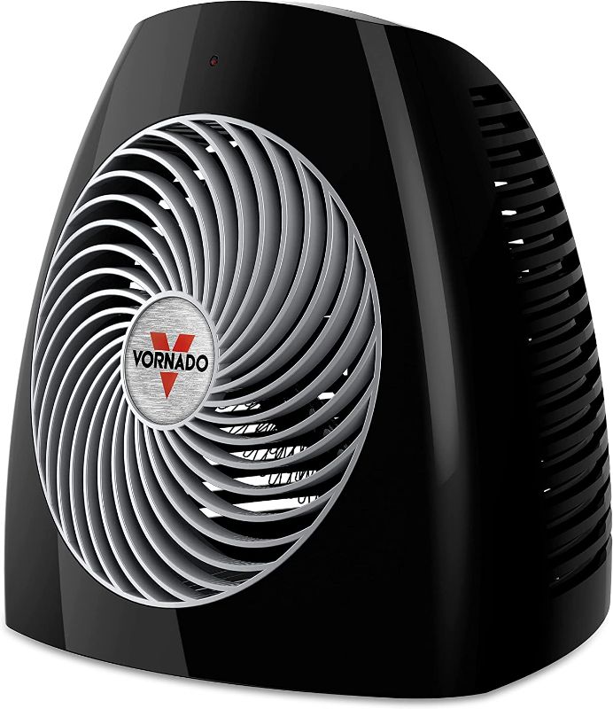 Photo 1 of Vornado MVH Vortex Heater with 3 Heat Settings, Adjustable Thermostat, Tip-Over Protection, Auto Safety Shut-Off System, Whole Room, Black
