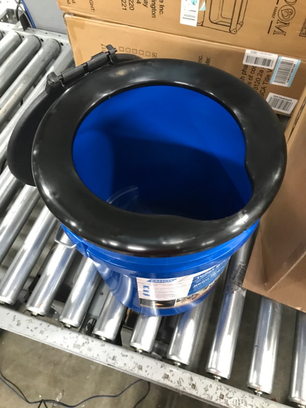 Photo 2 of *USED*Camco Portable Toilet with Seat and Cover, 5 Gallons, Blue (41549)