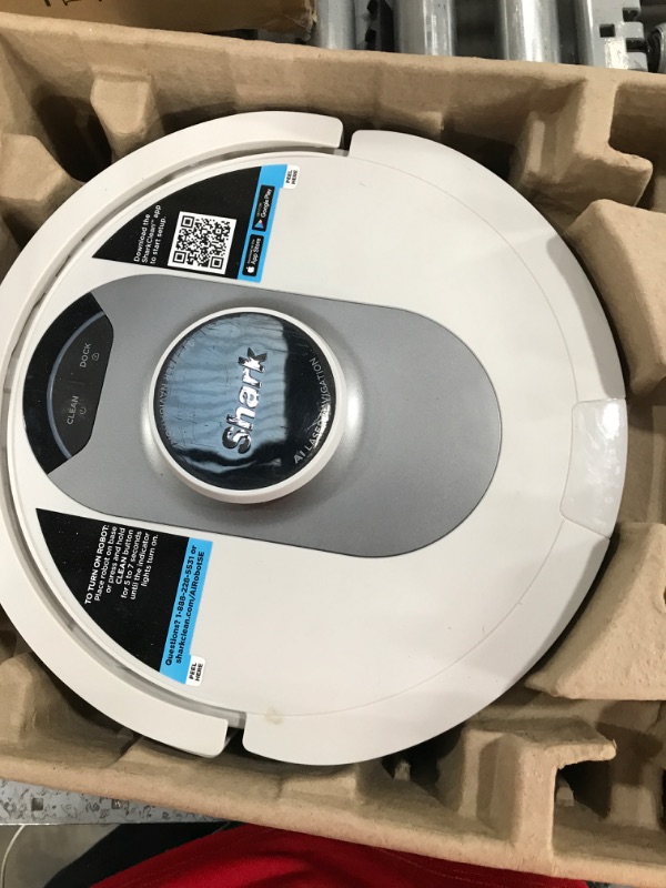 Photo 2 of *USED*Shark AV2511AE AI Ultra Robot Vacuum, with Matrix Clean, Home Mapping, 60-Day Capacity Bagless Self Empty Base, Perfect for Pet Hair, Wifi, Compatible with Alexa, Black/Silver 60-Day Capacity + 2nd Generation