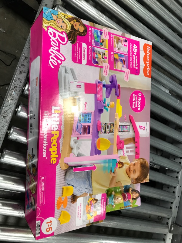 Photo 2 of *USED*Fisher-Price Barbie Little DreamHouse Little People, Interactive Toddler playset with Lights, Music, Phrases, Figures and Play Pieces