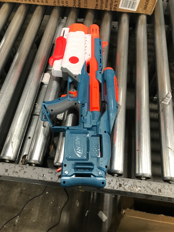 Photo 2 of *USED*NERF Elite 2.0 Motoblitz Blaster with Scope, Motorized 10-Dart Blasting, Airblitz 6 Darts, 22 Darts, Outdoor Toys for 8 Year Old Boys & Girls