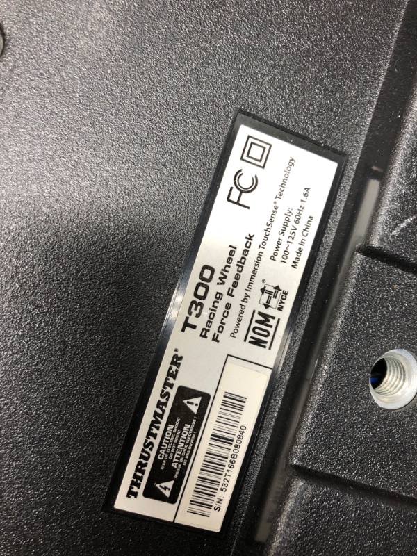 Photo 9 of *Did Not Power On When Tested* Thrustmaster T300 Ferrari Integral Racing Wheel Alcantara Edition Racing Wheel with pedals (PS5, PS4, PC) Black Thrustmaster T300 Ferrari Integral RW Alcantara Edition