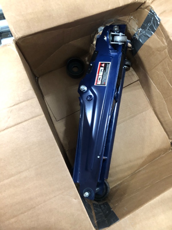 Photo 2 of INCOMPLETE TE TCET825051 Torin Hydraulic Low Profile Trolley Service/Floor Jack with Single Piston Quick Lift Pump, 2.5 Ton (5,000 lb) Capacity, Blue
**MISSING ROD LIFTING COMPONENT**