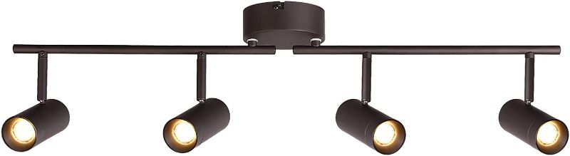 Photo 1 of LEONLITE 28W 4-Head LED Track Lighting Kit Dimmable, CRI90 ETL & UL Listed, Anti-Glare Integrated Ceiling Spotlight, Adjustable Light Head for Accent Task Lighting, Oil Rubbed Bronze, 2700K Soft White