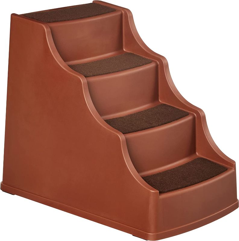 Photo 1 of Amazon Basics 4 Step Non Slip Pet Stairs for Dogs and Cats, Cocoa
