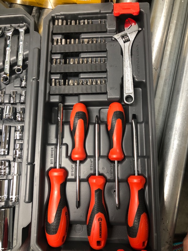 Photo 5 of ***ONE BIT MISSING*** Crescent 180 Pc. Professional Tool Set in Tool Storage Case - CTK180 180 Piece