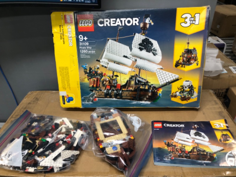 Photo 2 of LEGO Creator 3in1 Pirate Ship 31109 Building Toy Set for Kids, Boys, and Girls Ages 9+ (1,264 Pieces) Frustration-Free Packaging