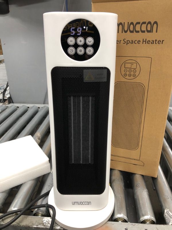 Photo 2 of UMUACCAN Space Heater,1500W Space Heater for Indoor Use with 70°Oscillation/Tip-Over Switch/Overheating Protection/9H Timer/V0 flame Retardant Space Heater with Remote