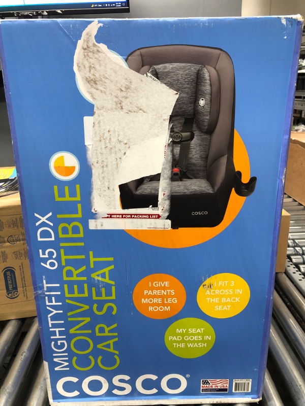 Photo 2 of Cosco Mighty Fit 65 DX Convertible Car Seat (Heather Onyx Gray)